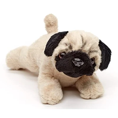 Imagen de Uni Toys Pug Plushie (sin Correa) 21 cm (Longitud) Perro de Peluche, Mascota Peluche