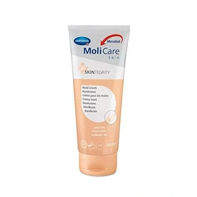 Imagen de MoliCare Skin Crema de Manos, para Piel Muy Seca y Manos Agrietadas, con Creatina, Pantenol Aceite Almendras, Neutralizador Olor, Emulsión Agua en Aceite, 200ml