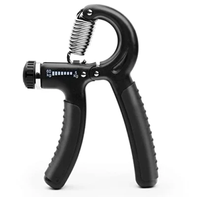 Imagen de Exology Fitness Ejercitador fortalecedor de agarre 5 a 60 kg, ajustable con resorte acero inoxidable para muñecas fuertes, dedos, antebrazo, manos