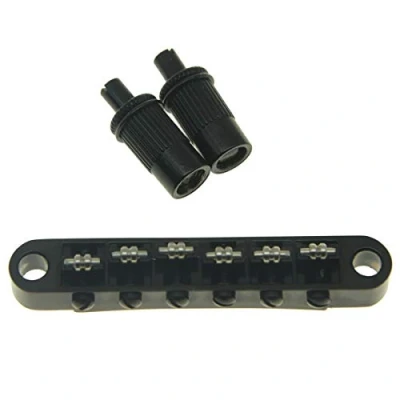 Imagen de KAISH Tune O Matic Puente para guitarra Epi Les Paul, SG, Dot, Bigsby con postes roscados M8, color negro