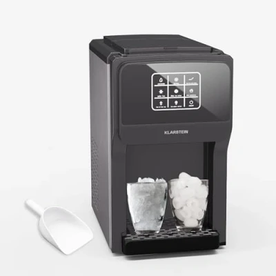 Imagen de Klarstein ArcticBlend 3en1 máquina de hielo, 20 kg/24h, hielo en bala y picado, dispensador agua, depósito 6L, conexión a grifo, acero inoxidable, hacer para casa, gris oscuro