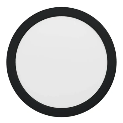 Imagen de Eglo connect.z Smart Home foco empotrable LED para baño Fueva Z, diámetro 216 mm, ZigBee, control de voz y la aplicación, color luz, regulable, aluminio negro, IP44