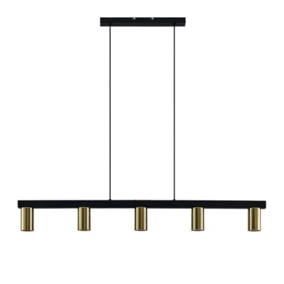 Imagen de lámpara colgante &#039;Baliko&#039; (Moderno) en Negro hecho de Metal e.o. para Salón &amp; Comedor (5 llamas, GU10) Lindby colgante, lámpara, techo, techo