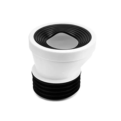 Imagen de QWORK 20mm Offset Inodoro Conexión Tubería Plástico Blanco