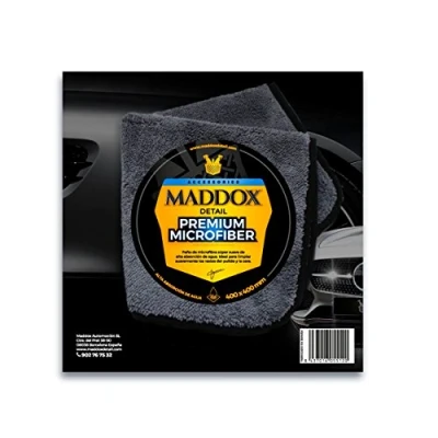 Imagen de Maddox Detail Premium Microfiber Paño Microfibra Coche 40 x cm Ideal para Abrillantado y Secado Toalla Súper Suave Absorbente Color Gris