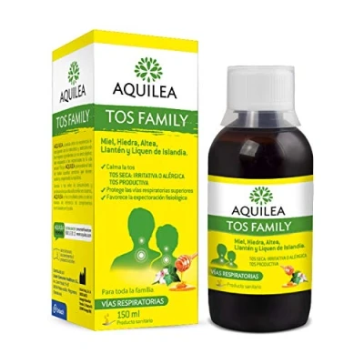 Imagen de AQUILEA Tos Family 150 ml Jarabe con Miel Indicado para Calmar la de toda Familia forma Natural Seca y Productiva