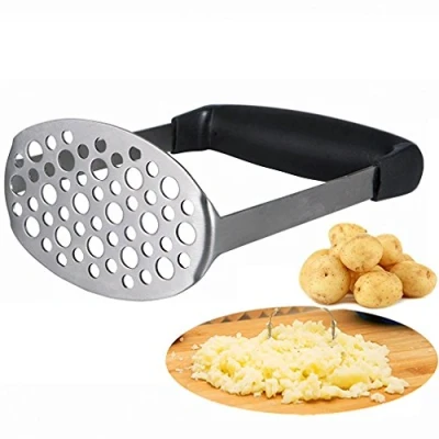 Imagen de Puré de Patata, Smaier Masher Machacador Perforada Acero Inoxidable y Superficie Lisa Diseñado Para Aplastar las Patatas