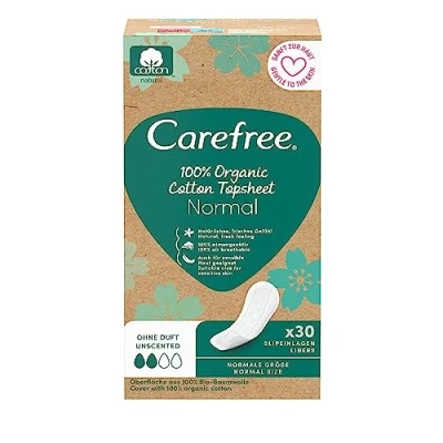 Imagen de Carefree Calzones de algodón orgánico 30 quilates, sin perfume, hipoalergénicos, dermatológicamente probados