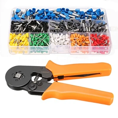 Imagen de Nuzamas réglable à cliquet Virole Pince sertir Outil 0.25 6.0 mm AWG 2310 Comprend 800 connecteur terminal kit