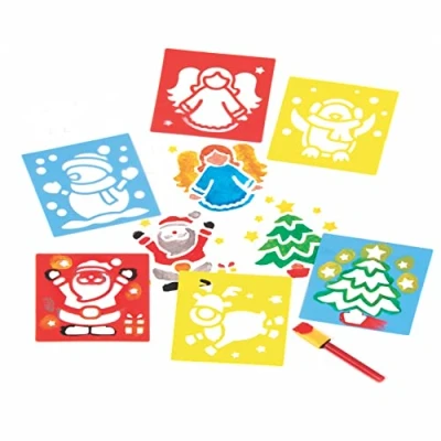 Imagen de Baker Ross Plantillas de Navidad (Paquete 6) Para manualidades infantiles
