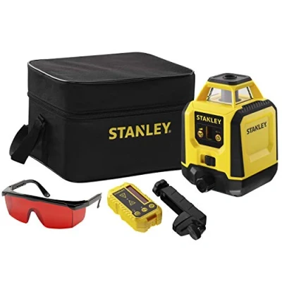 Imagen de STANLEY Nivel láser Haz rojo 30m, Rotativo con Estuche y Accesorios Completos: Gafas, Objetivo, Detector Soporte para una Precisión Profesional Alcance 240 M (diámetro), STHT77616 0