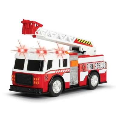 Imagen de Dickie Toys Coche de Bomberos, con función rociado Agua, Sirena y luz, Ruedas giratorias, 15 cm Largo, Juguete para niños a Partir 3 años, Color Azul