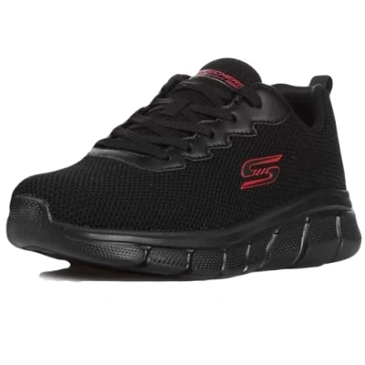 Imagen de Skechers Bobs B Flex Chill Edge, Zapatillas Hombre, Tejido Negro, 39 EU