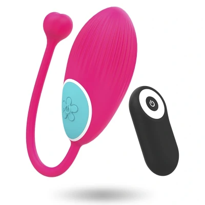 Imagen de vibrador tipo huevo Ocian remote control color azul de Happy Loky