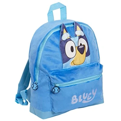 Imagen de Bluey mochila para niños, escuela, guardería, de felpa 3D, bolsa viaje, almuerzo, azul, Taille unique