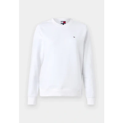 Imagen de Tommy Jeans Tjw Reg S Flag Crew Dw0Dw19959, Sudadera sin Botones Mujer, Blanco (White), XXS