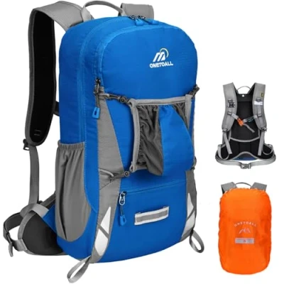 Imagen de LOCAL LION Mochila de Ciclismo 20L/30L Montaña Senderismo Macutos Trekking Camping al Aire Libre Nylon con Cubierta Lluvia para Hombres y Mujeres