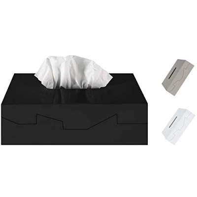 Imagen de Spirella colección Silhouette, Caja de pañuelos 24,8x12,8x8 cm, ABS, Negro, 24.8X12.8X8 Cm