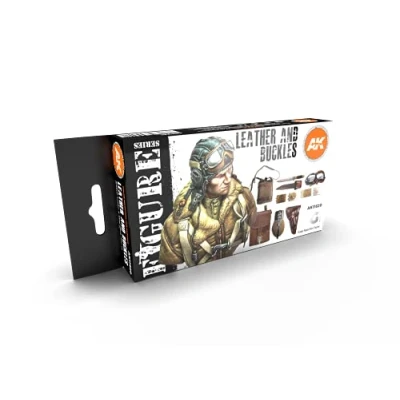Imagen de AK Acrylics 3Gen FIGURE SET AK11620 LEATHER AND BUCKLES 3G (6x17ml)