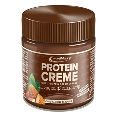 Imagen de IronMaxx crema Proteica Chocolate Almendra 250g para untar rica en proteínas bajo carbohidratos y azúcares, apto una nutrición sana