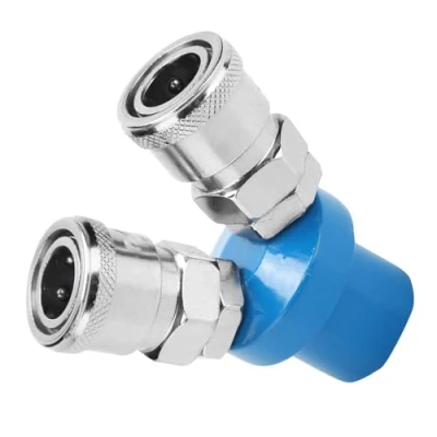 Imagen de 1/4&quot; C Tipo de Acoplamiento Rápido Neumático 2/3 Vías Conector Compresor Aire (2 Way)