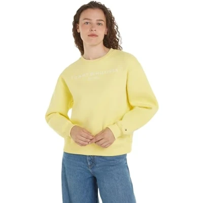 Imagen de Tommy Hilfiger Sudadera Sin Capucha para Mujer, Amarillo (Yellow Tulip), XL