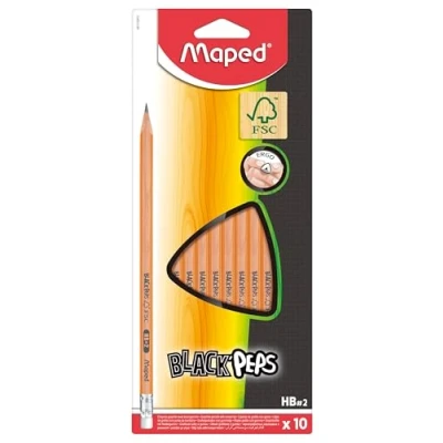 Imagen de Maped 851732 Blister de 10 Lápices grafito (HB goma