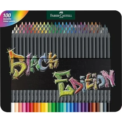 Imagen de Faber Castell 116490 Estuche de 100 Lápices Colores Black Edition