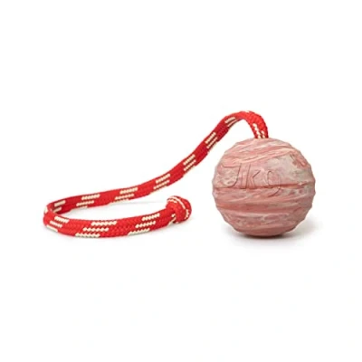 Imagen de Pelota IDC de Goma Natural con Cuerda, Estriado Horizontalmente, 60 mm