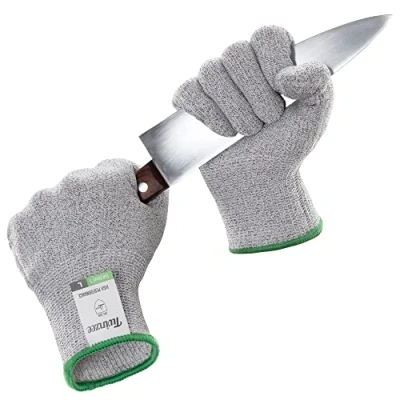 Imagen de Twinzee Guantes Anticortes Protección Nivel E de Alto Rendimiento, Aptos para Uso Alimentario, 1 Par (Large)