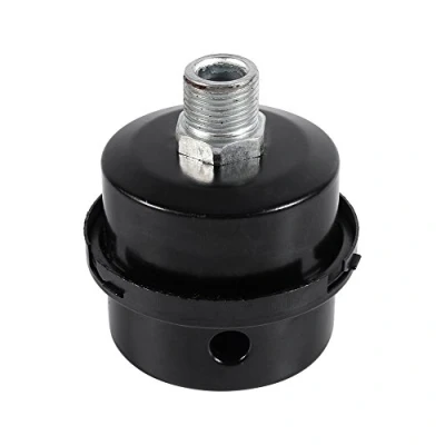 Imagen de filtro de compresor aire, silenciador aire metal negro 3/8 &quot;16mm silencioso para