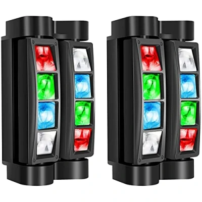 Imagen de BETOPPER luces discoteca cabeza móvil 45W dj escenario luz LED DMX foco proyector spider light RGBW sonido auto giratoria iluminación para casa bar fiesta Navidad 2 piezas LM30A
