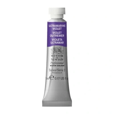Imagen de Winsor &amp; Newton Acuarela Profesional Pintura de Acuarela, Alta Luminosidad, Resistente a la Luz, Calidad Archivo, Tubo 5ML, Color Violeta Ultramar