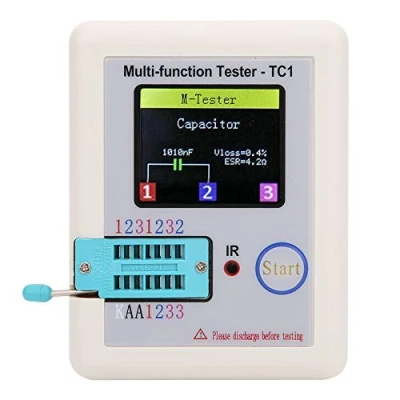 Imagen de probador de transistores multifunción, pantalla TFT 3,5 pulgadas LCR TC1 para diodos capacitores,