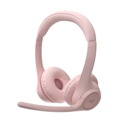 Imagen de Auriculares inalámbricos Logitech Zone 300, Bluetooth, Micrófonos (volteable) con cancelación de ruido, Hasta 20h batería, Multidispositivo, Rosa