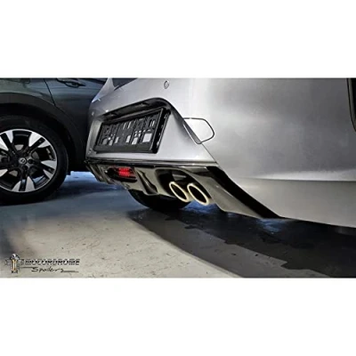 Imagen de Faldón Parachoques Trasero (Difusor) Compatible con Opel Corsa F GS Line 2019 (con Doble Escape) (ABS) Negro
