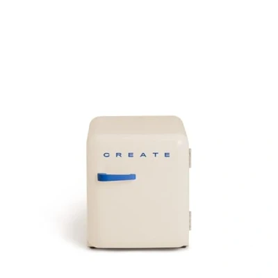 Imagen de CREATE / RETRO FRIDGE 50 COBALTO/Frigorífico blanco roto maneta azul cobalto 85W, minibar, un estante, diseño retro, cm, dos repisas, capacidad de 48L, bajo consumo, 50x44x49,8 cm