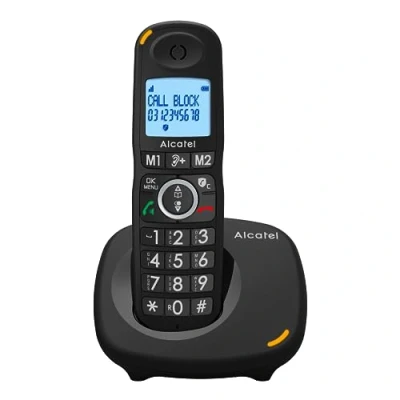Imagen de Alcatel XL595 B, teléfono inalámbrico con Teclas Grandes, Pantalla Grande y Audio Boost, función de Bloqueo Llamadas