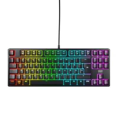 Imagen de CHERRY XTRFY K4V2 TKL, Teclado Gaming con Cable sin Bloque Numérico, Disposición Alemania (QWERTZ), Iluminación RGB, Switches Mecánicos MX2A RED, Negro