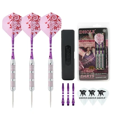 Imagen de CUESOUL Pink Ladies 21 Grams Steel Tip Darts with 2 Different Sets Aluminum Shafts (C.FB.DHOL F1207)