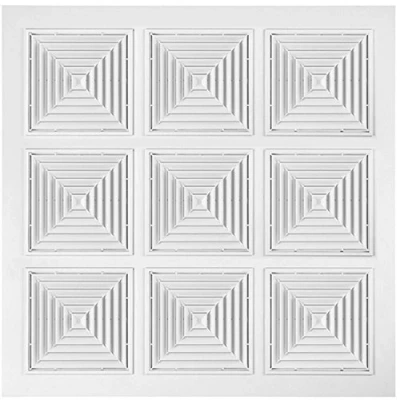 Imagen de Rejilla de techo suspendido 595 x 595 de plástico nuevo diseño (RS), color blanco