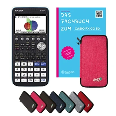 Imagen de CALCUSO Paquete Estándar Rosa con Calculadora Grafica Casio FX CG 50 (Alemán)