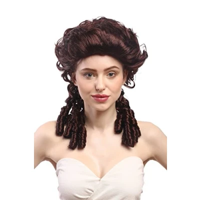 Imagen de WIG ME UP DH1009 ZA30 Peluca señoras Carnaval Barroco Renacimiento Romanticismo menina Princesa rizos Espiral cardar Algo marrón castaño