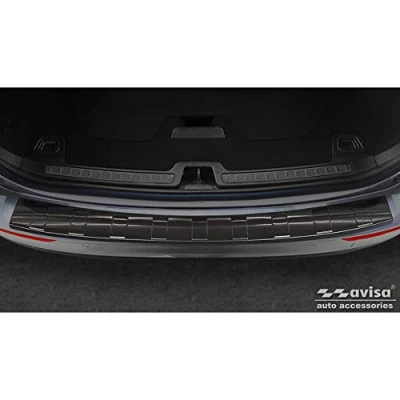 Imagen de Avisa Protector del Parachoques Trasero Inoxidable Negro Compatible con Volvo V60 II 2018 Incl. Cross Country &amp; R Design
