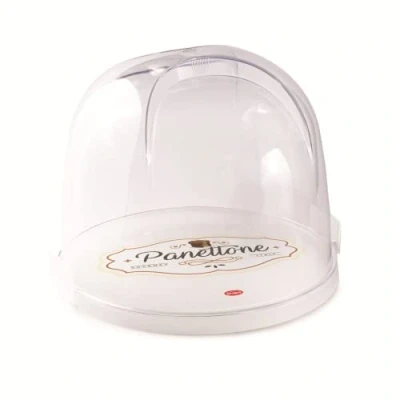 Imagen de Snips, Porta Panettone y Pandoro, Recipiente para con 2 cierres de seguridad, Transparente, 27 x 26 22 cm, Made in Italy, 0% libre BPA ftalatos