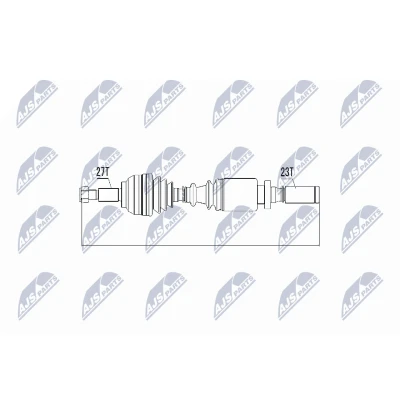 Imagen de NTY NPW RE 004 Árbol de transmisión Eje delantero Caja cambios manual, 5 marchas RENAULT: LAGUNA 2, 2 Grandtour