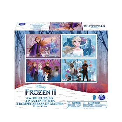 Imagen de Cardinal Disney Puzzle Madera 4 Modelos Frozen 2, Multicolor (Spin Master 6052998)