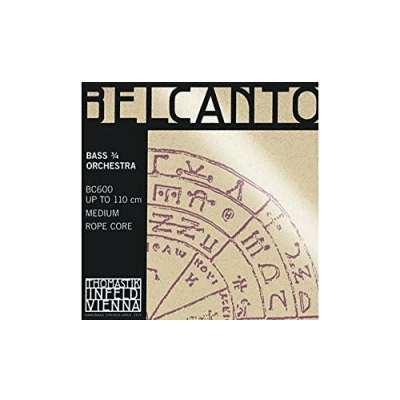 Imagen de Thomastik Cuerda para Contrabajo 3/4 Belcanto Mi, Afinación Orquesta, Medio, Núcleo de Cable Acero, Entorchado Cromo