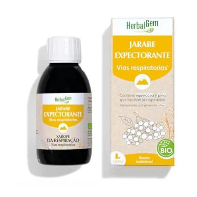 Imagen de HERBALGEM Jarabe Expectorante Vías Respiratorias Confort de las Enriquecido con Brotes Contiene Equinácea Receta Tradicional Certificado Orgánico 150ml