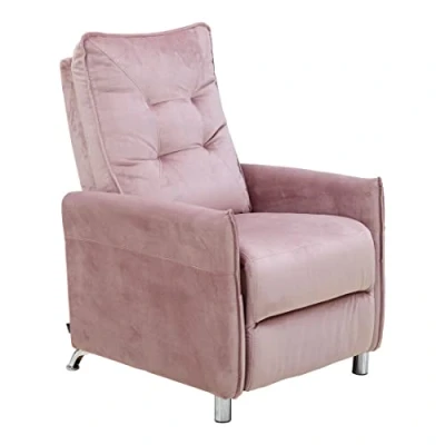 Imagen de Astan Hogar Sillón Relax con Reclinación Manual, Tapizado en Terciopelo, Modelo Lui AH AR30800RS